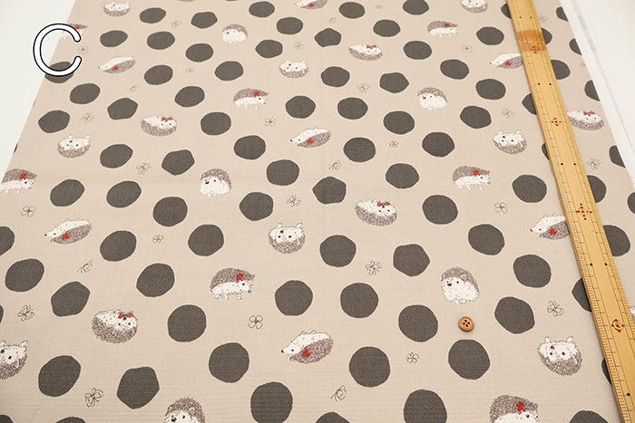 Cotton Oxford Fabric - Hedgehog - nomura tailor