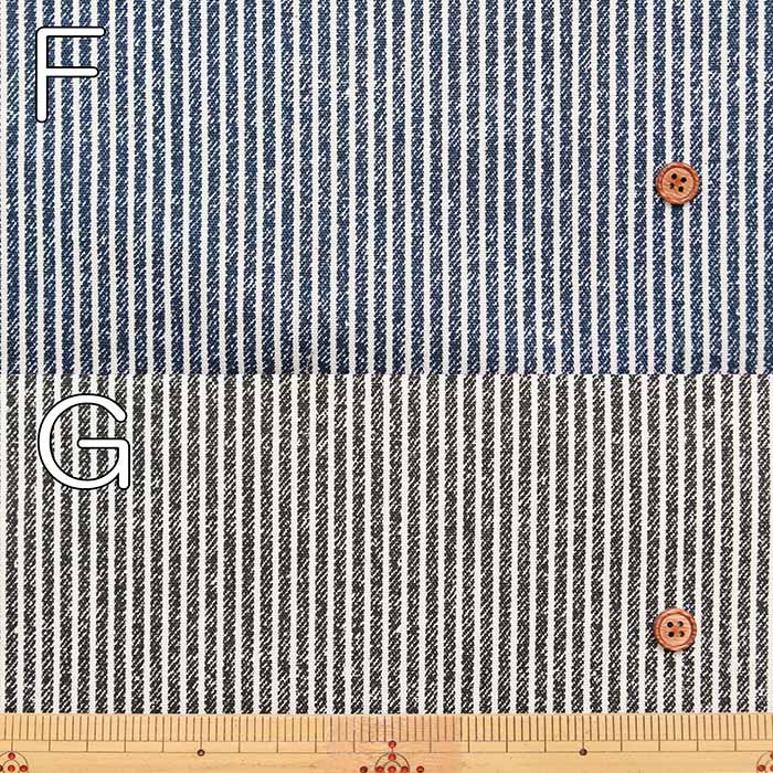 Cotton Printed Fabric - Denim Stripe - nomura tailor
