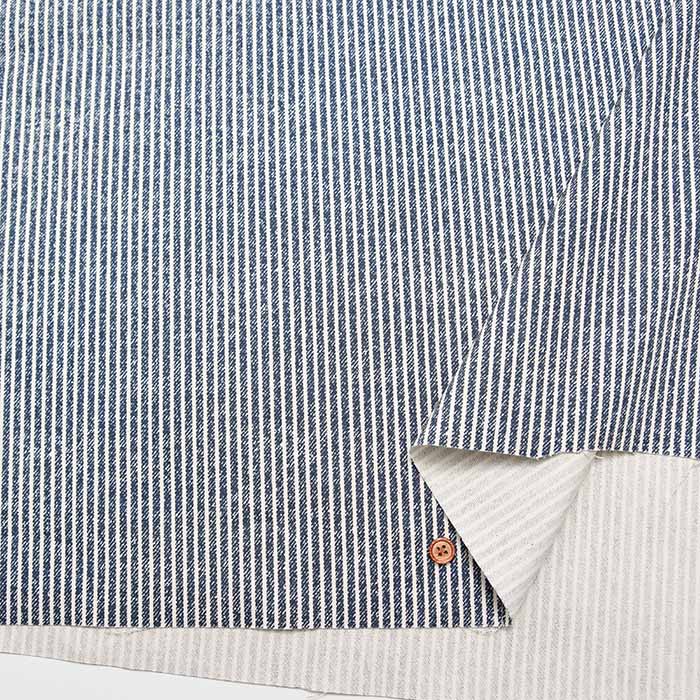 Cotton Printed Fabric - Denim Stripe - nomura tailor