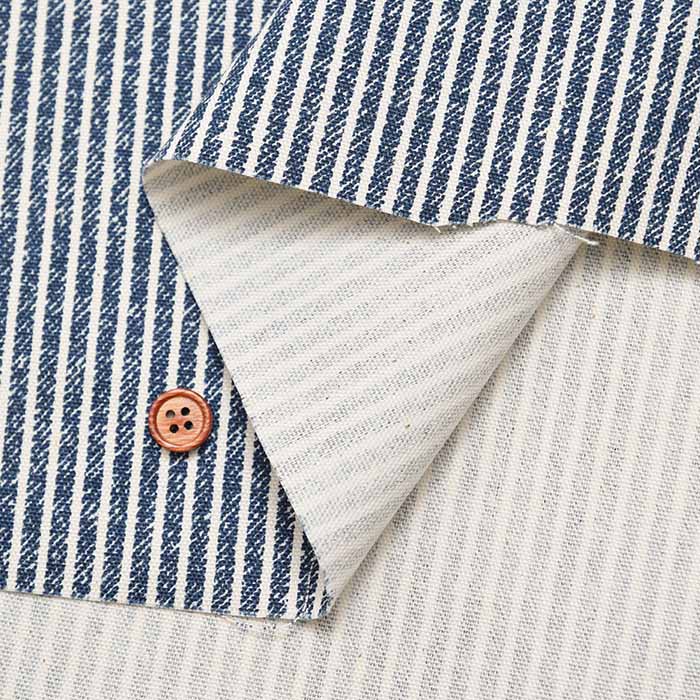 Cotton Printed Fabric - Denim Stripe - nomura tailor