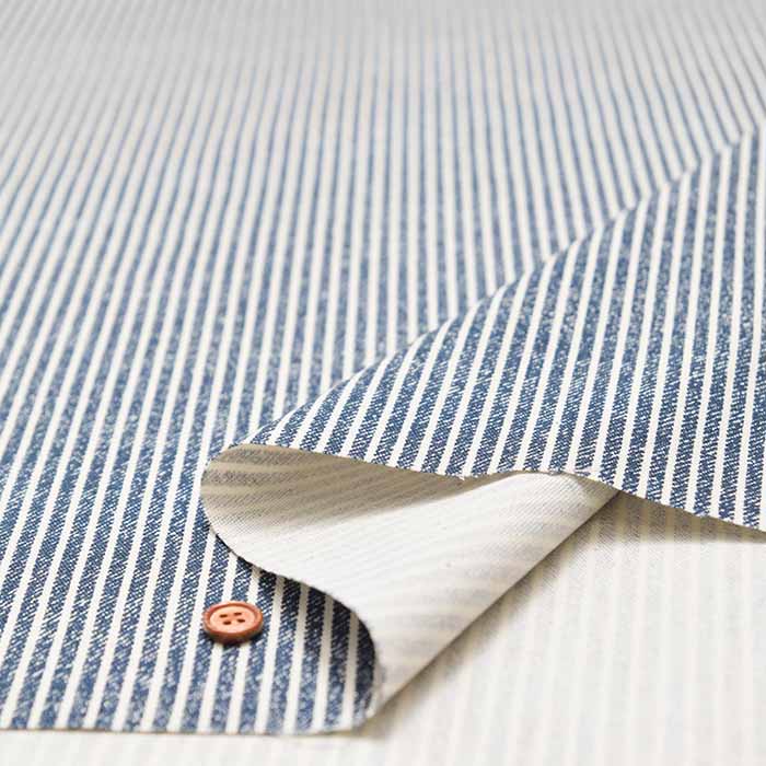 Cotton Printed Fabric - Denim Stripe - nomura tailor
