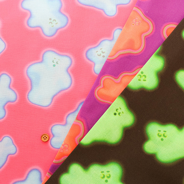 Cotton Muslin Inkjet-printed Fabric - nora. Mofu Mofu - nomura tailor