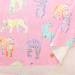Cotton Muslin Inkjet-printed Fabric - nora. Tiger - nomura tailor