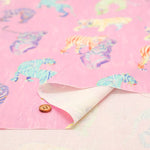 Cotton Muslin Inkjet-printed Fabric - nora. Tiger - nomura tailor