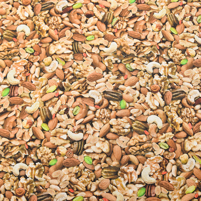 Cotton Muslin Inkjet-printed Fabric - RiCONIC Mixed nuts - nomura tailor