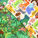 Cotton Muslin Inkjet-printed Fabric - RiCONIC Playful Animal Hide-and-seek - nomura tailor