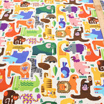 Cotton Muslin Inkjet-printed Fabric - RiCONIC Playful Animal Hide-and-seek - nomura tailor