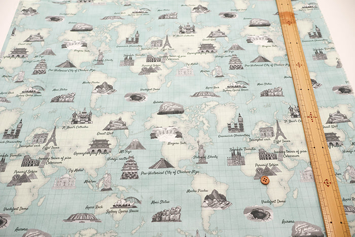 Cotton Muslin Inkjet-printed Fabric - RiCONIC World Tours - nomura tailor