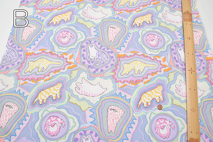 Cotton Muslin Inkjet-printed Fabric -nora - CAT - nomura tailor