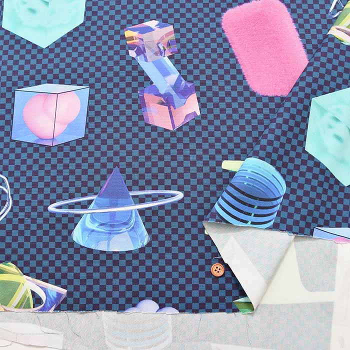 Cotton Oxford Inkjet Print Fabric - nora. Interior - nomura tailor