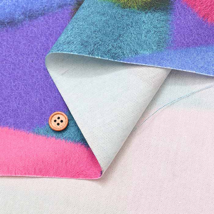 Cotton Oxford Inkjet Print Fabric - Nora. Mofu Mofu - nomura tailor