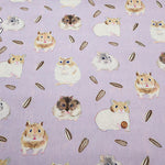 Cotton Muslin printed Fabric nora - Hamster - nomura tailor