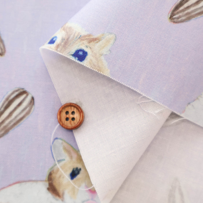 Cotton Muslin printed Fabric nora - Hamster - nomura tailor