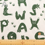 Cotton Muslin Inkjet-printed Fabric - nora. Neko Moji - nomura tailor