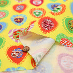 Cotton Muslin Printed Fabric nora - Lucha Mask - nomura tailor