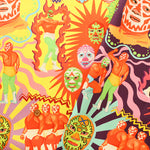 Cotton Muslin Printed Fabric nora - Lucha Libre - nomura tailor