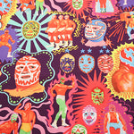 Cotton Muslin Printed Fabric nora - Lucha Libre - nomura tailor
