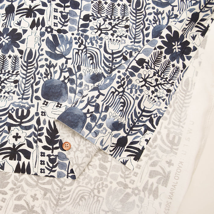 Cotton muslin Inkjet Printed Fabric - uwaru “tsudoi ”2024 - nomura tailor