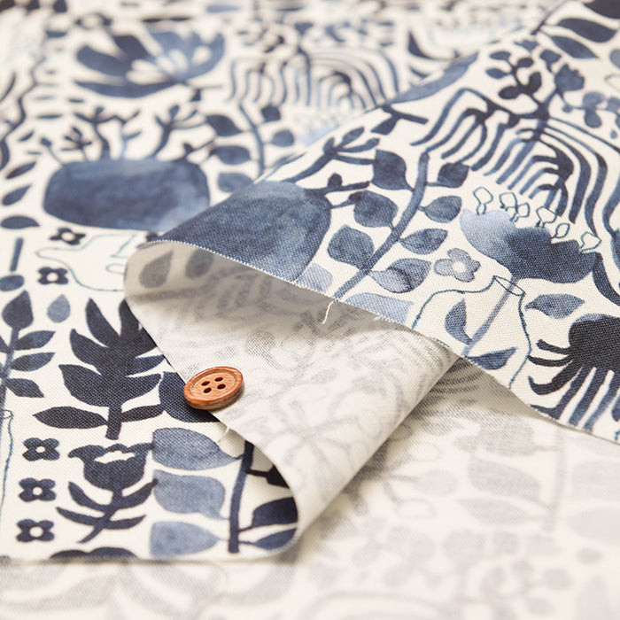 Cotton muslin Inkjet Printed Fabric - uwaru “tsudoi ”2024 - nomura tailor