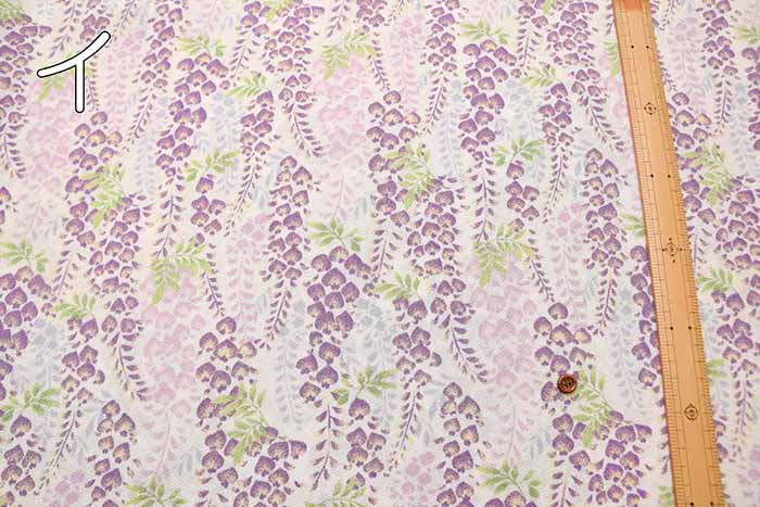 Polyester Futatsu Birmen Print Fabric Fuji no Hana - nomura tailor