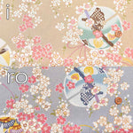 Polyester Nikkoshi Chirimen Printed Fabric - Bell Pattern - nomura tailor
