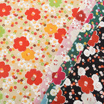 Polyester Nikkoshi Chirimen Printed Fabric - Camellia - nomura tailor