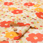 Polyester Nikkoshi Chirimen Printed Fabric - Camellia - nomura tailor