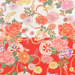 Polyester Nishikoshi Chirimen Printed Fabric - Hana (Floral) - nomura tailor