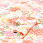 Polyester Nishikoshi Chirimen Printed Fabric - Hana (Floral) - nomura tailor