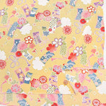 Polyester Nishikoshi Chirimen Printed Fabric - Tanzaku Pattern - nomura tailor
