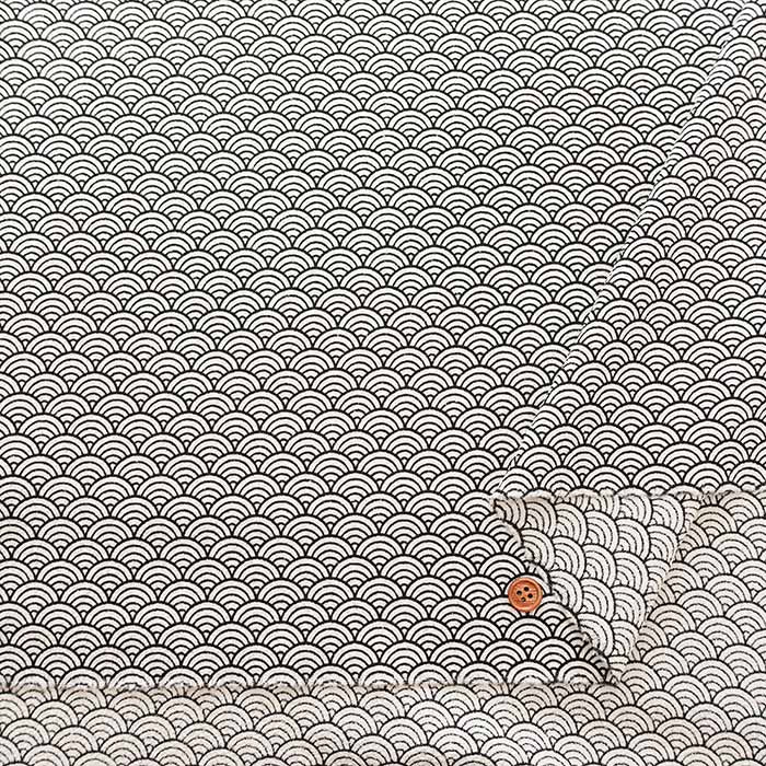 Polyester Crepe(Chirimen) Fabric - Qinghai wave - nomura tailor