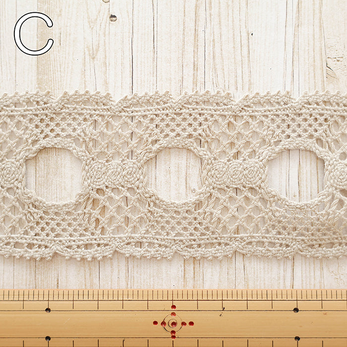 7cm Wide Natural Craft Lace - nomura tailor