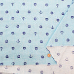 Cotton Double Gauze Print Fabric - Yacht - nomura tailor