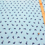 Cotton Double Gauze Print Fabric - Dolphin - nomura tailor