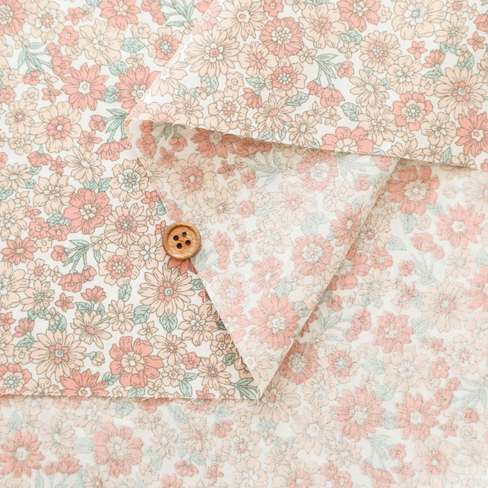 T/C Broadcloth Fabric - Flower - nomura tailor