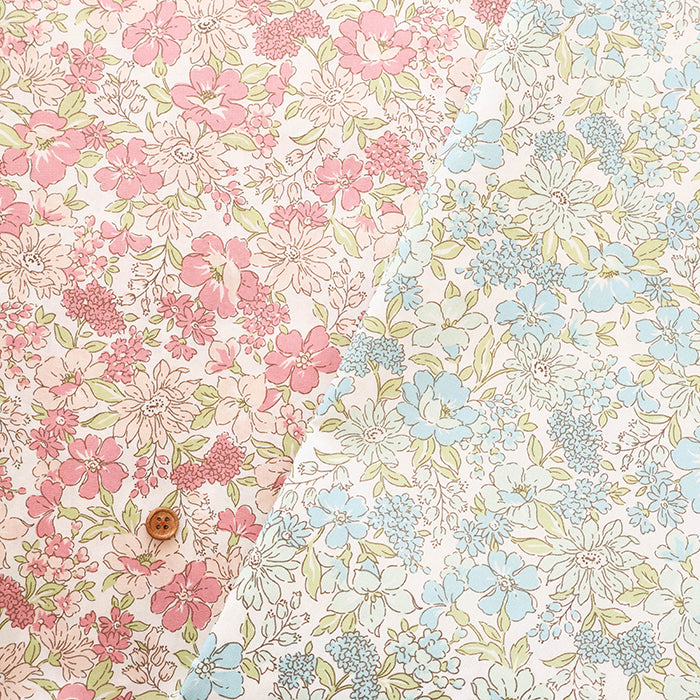 T/C Broadcloth Fabric - Flower - nomura tailor