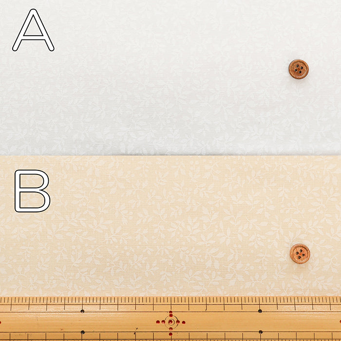 Cotton Muslin Lacquer Print Fabric - Leaf Flower - nomura tailor