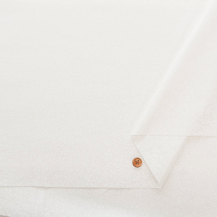 Cotton Muslin Lacquer Print Fabric - Leaf Flower - nomura tailor