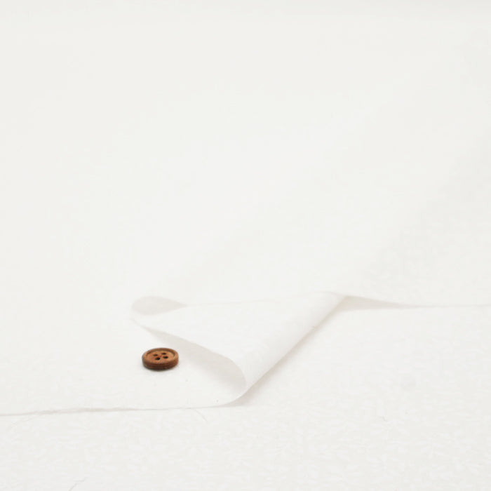 Cotton Muslin Lacquer Print Fabric - Leaf Flower - nomura tailor