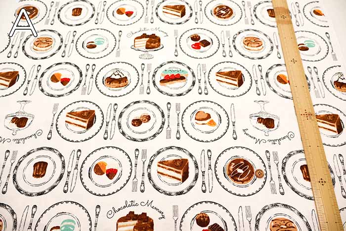 Cotton Oxford Fabric - Chocolatic memory - Sweets - nomura tailor