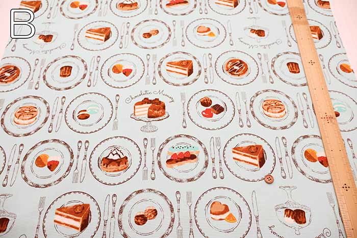 Cotton Oxford Fabric - Chocolatic memory - Sweets - nomura tailor