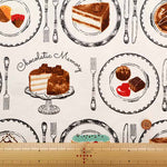 Cotton Oxford Fabric - Chocolatic memory - Sweets - nomura tailor