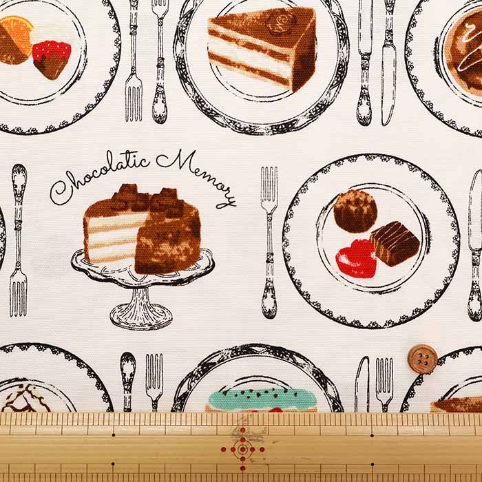 Cotton Oxford Fabric - Chocolatic memory - Sweets - nomura tailor