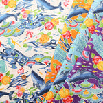 Cotton Broadcloth Fabric - Bingata Style - nomura tailor