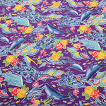 Cotton Broadcloth Fabric - Bingata Style - nomura tailor