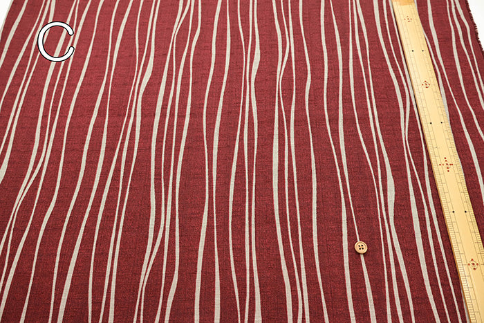 Cotton Dobby Fabric - Wavy Stripes - nomura tailor