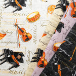 Cotton Oxford Fabric - Musical Instruments - nomura tailor