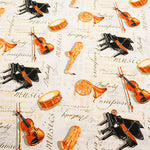 Cotton Oxford Fabric - Musical Instruments - nomura tailor