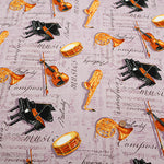 Cotton Oxford Fabric - Musical Instruments - nomura tailor