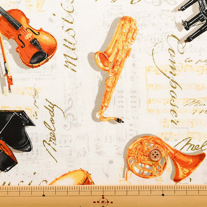 Cotton Oxford Fabric - Musical Instruments - nomura tailor